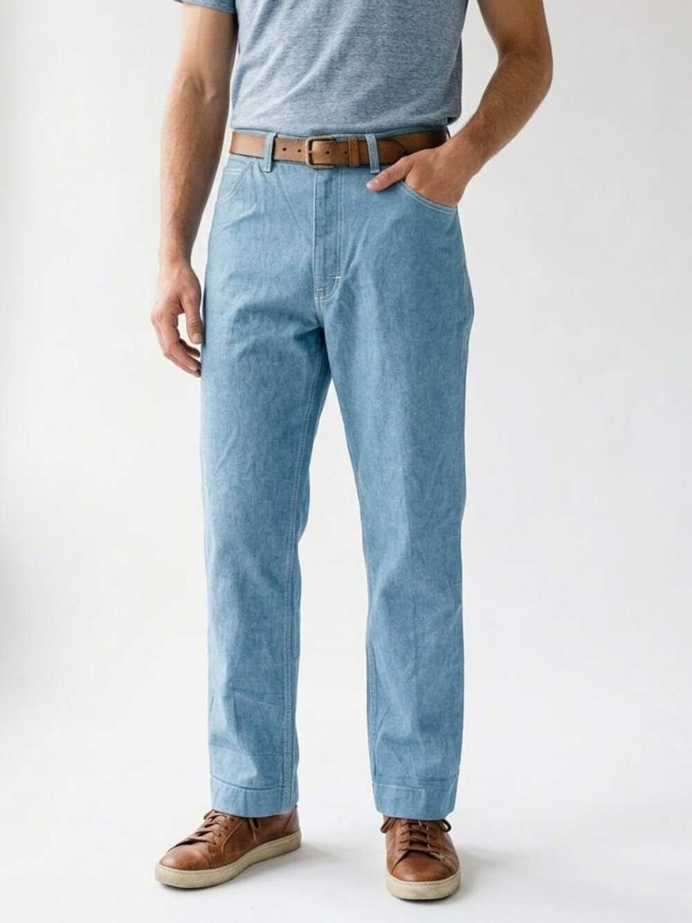 Vintage Sedgefield 70s Light Wash Denim Jeans 38x32 USA Workwear Unisex